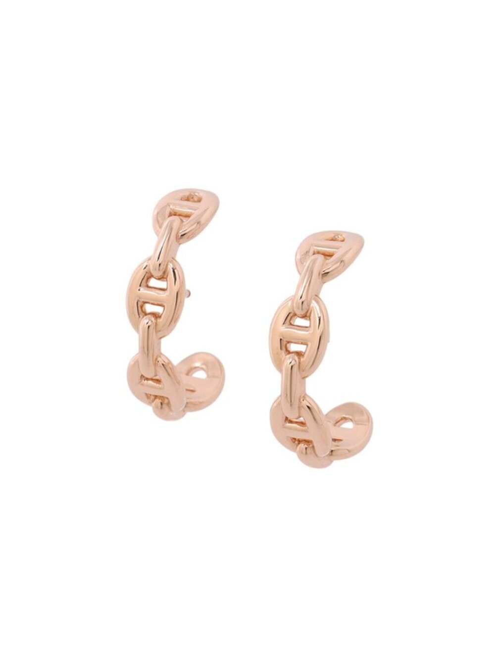 Hermes Earrings Chaine D'ancre Enchainee 18k Pink Gold